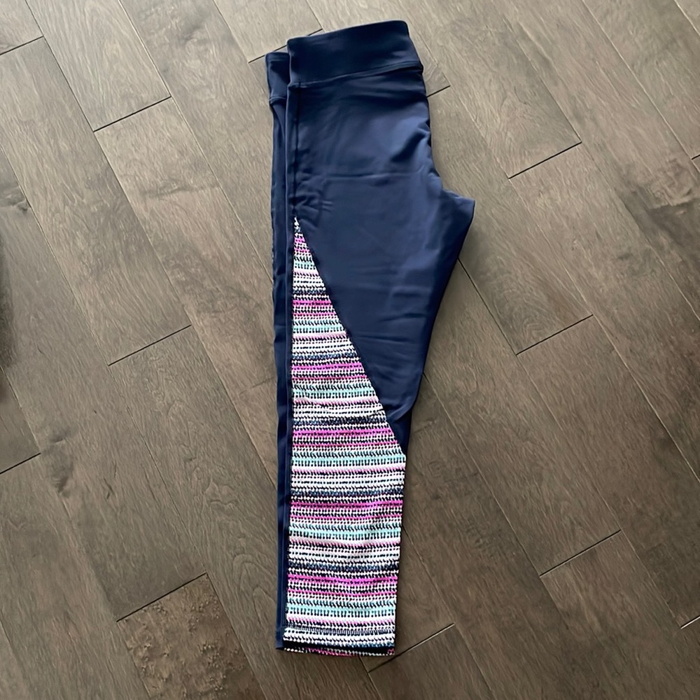 Cory Vines navy blue cropped leggings